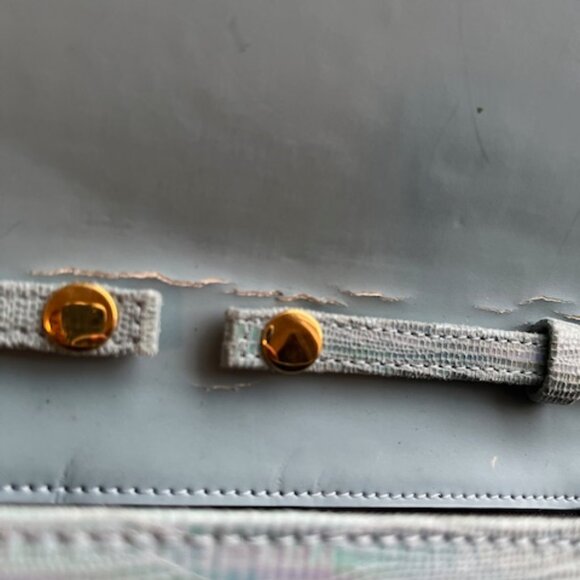 Town east west embossed leather shoulder bag. - Picture 6 of 7